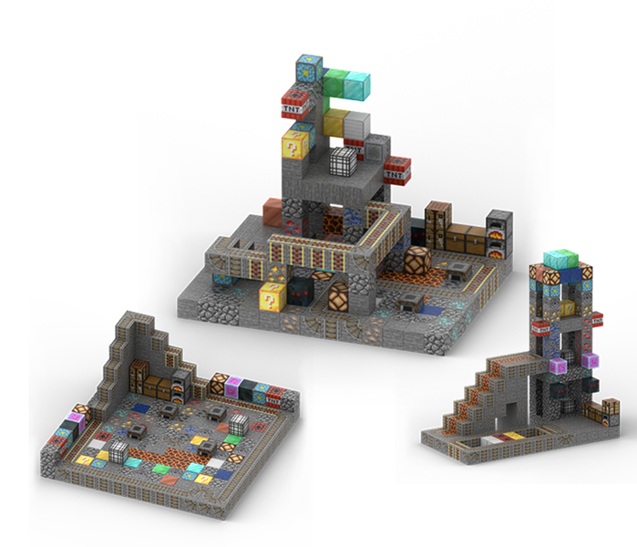 224 Piece Build Mine Magnet World Pixel Cube Blocks - Puzzle Cavern