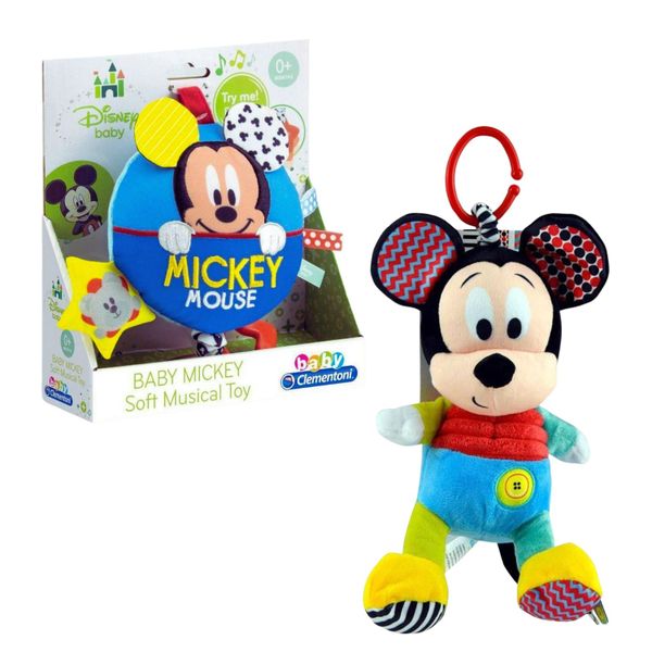 Disney Mickey Mouse Soft Rattle and Plush Toy