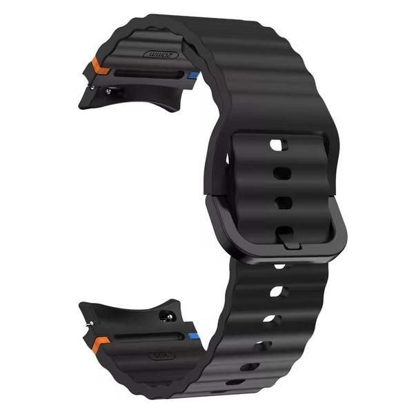 Wave Stitch Silicone Sport Band Compatible with 20mm Samsung Band