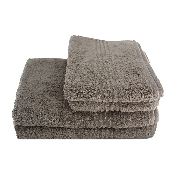Glodina Luxury Marathon 550gsm 2 Hand Towels & 2 Bath Towels Stone