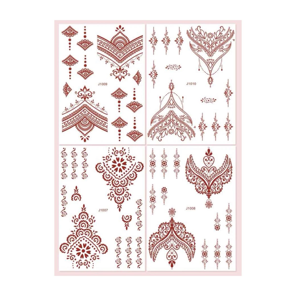 4 Sheets Temporary Henna Tattoo Shop Today. Get it Tomorrow