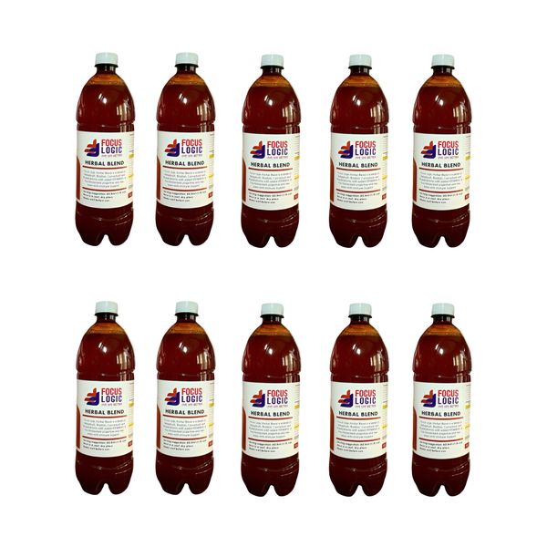 10 Pack Focus Logic Herbal Blend - Bulk Focus &amp; Mental Clarity Support