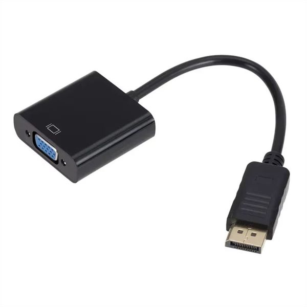 DisplayPort to VGA Adapter Cable DP to VGA Female 15cm Black
