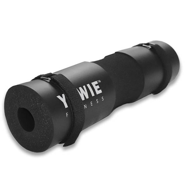 Yowie - Barbell Pad with Safety Straps for Squats and Hip Thrusts (Black)