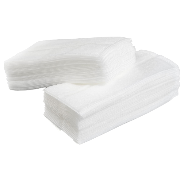 100Pcs Biodegradable Non-Woven Plant Seedling Grow Bags - White