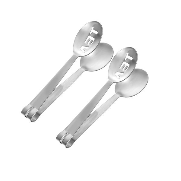 2 Pack Tea Bag Squeezer,Stainless Steel Tea Filter Spoon Clip