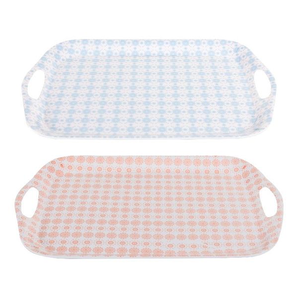 Bulk Pack x 3 Melamine Assorted Tray 36x25cm With Handles