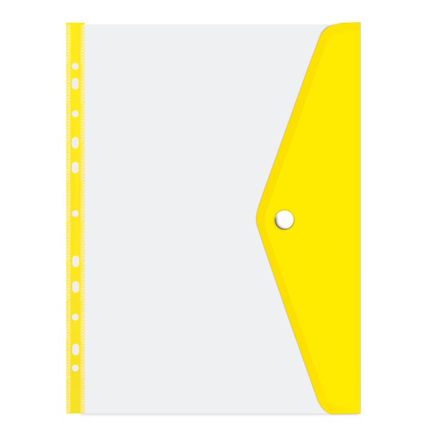 Treeline Filing Carry Folder Open Long Side Yellow - Pack of 5
