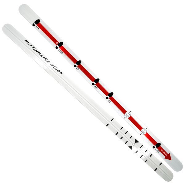 2-in-1 Golf Putting Trainer with Alignment Rail and Distance Aid