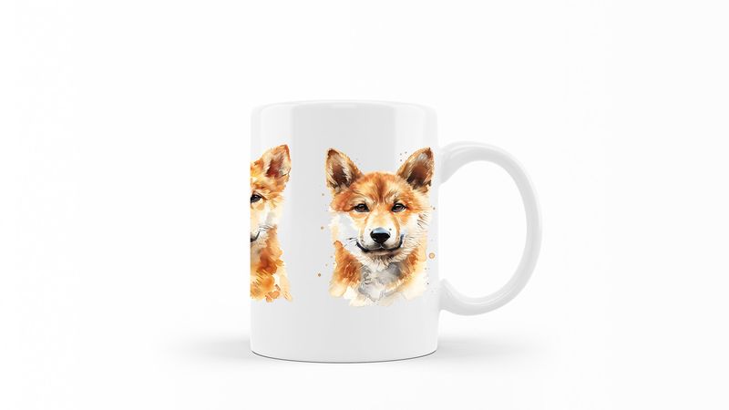 Korean-Jindo-Dog Printed Coffee Mug DSGN23
