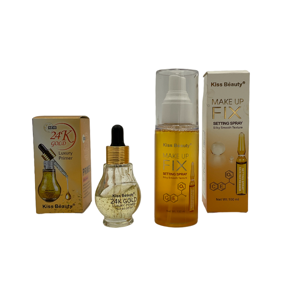 Hello Beautiful 24k Luxury Make Up Primer and FIX Setting Spray Set