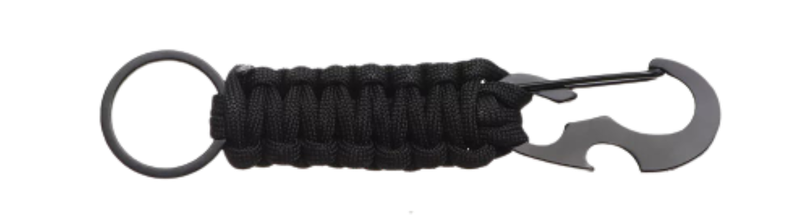 Camping Keyring Survival Kit With Bottle Opener- Black