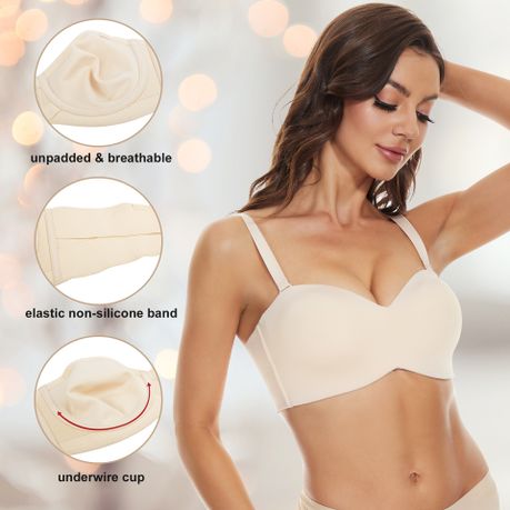 Wire-Free Full Back Coverage Padded Push-up Adjustable FRONT