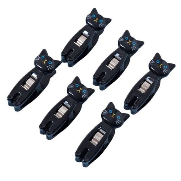 Home Laundry Craft Multifunctional Plastic Cat Shaped Clip Set of 6 (7.3cm)