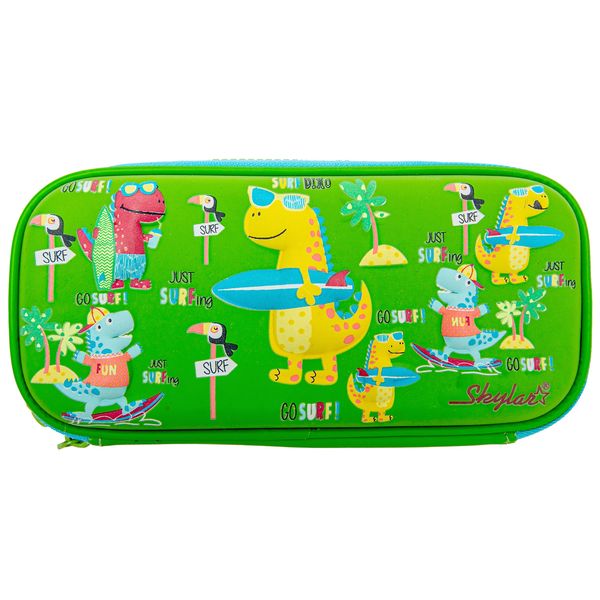 Skylar Scented Surf Dinosaur Hard Shell Pencil Case