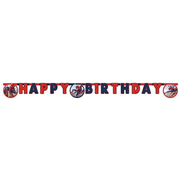 Spiderman Crime Fighter Happy Birthday Die-Cut Banner