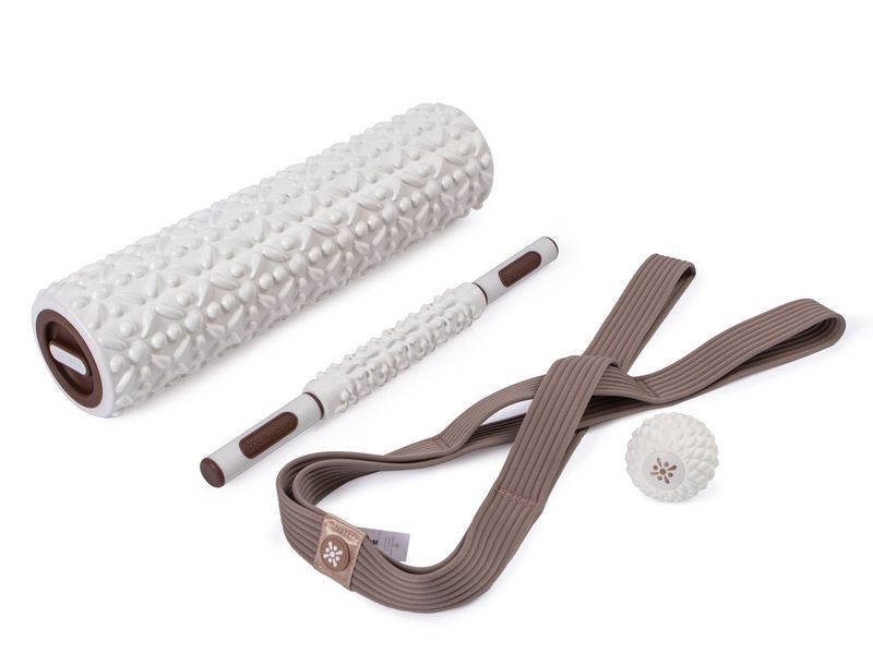 Bloom Massage Yoga Set - Brown/White