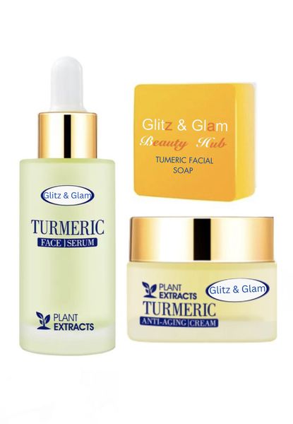 Glitz &amp; Glam / Anti-Aging Turmeric Facial Care Set