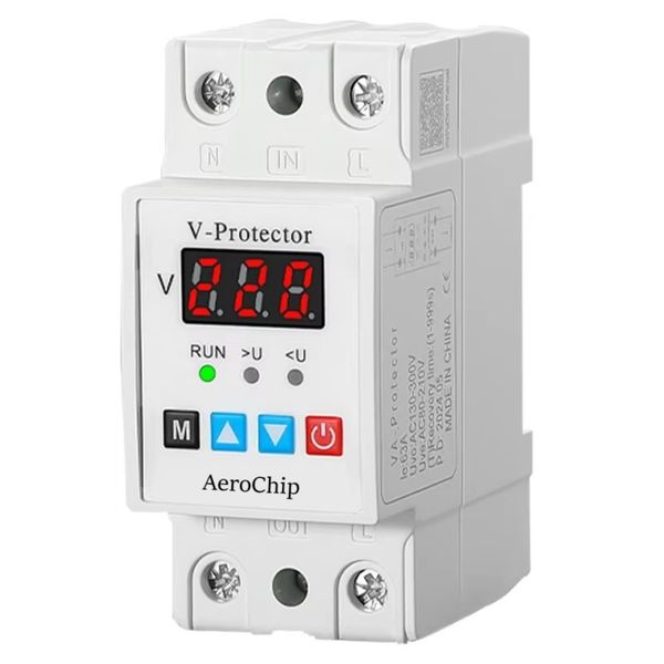 Din Rail Automatic Over Voltage and Under Voltage Protector ZS1-V-63A