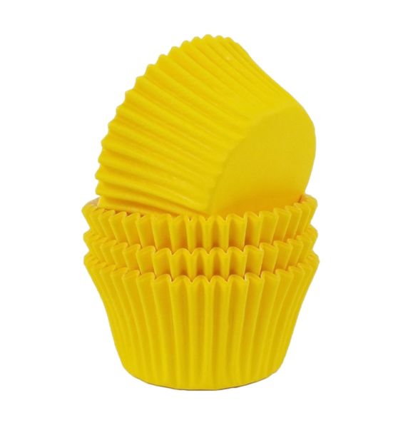 Cupcake Cup Liners Cases - Yellow - 10.5cm - 100-Piece