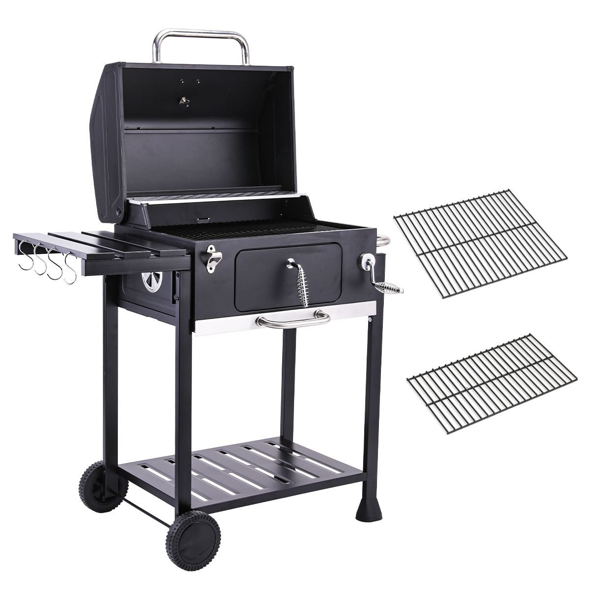 Multifunctional Stainless Steel Outdoor Portable BBQ Charcoal Grill CA-102
