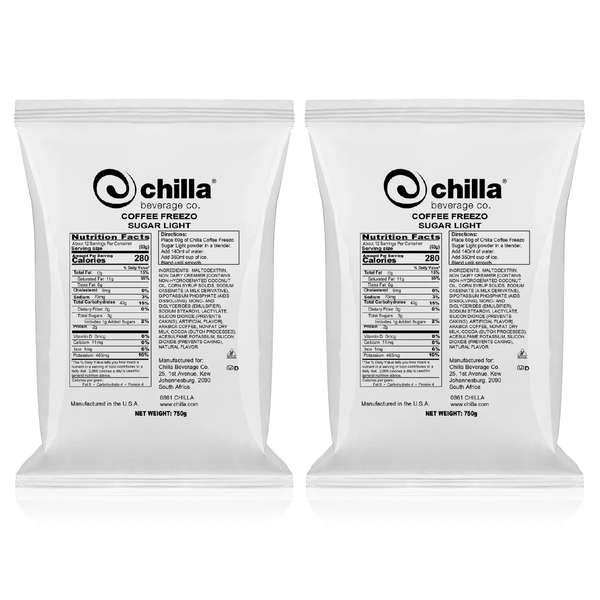 Chilla - Pack of 2 - Coffee Freezo SUGAR LIGHT Powder 750g