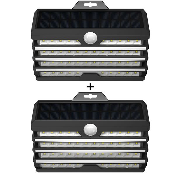 Baseus 5.1W ECS LED Solar Energy Motion Sensor Wall Light (2 PCS) - Black