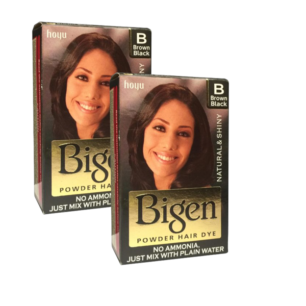 Bigen Powder Hair Dye Pack of (2 - Brown Black)