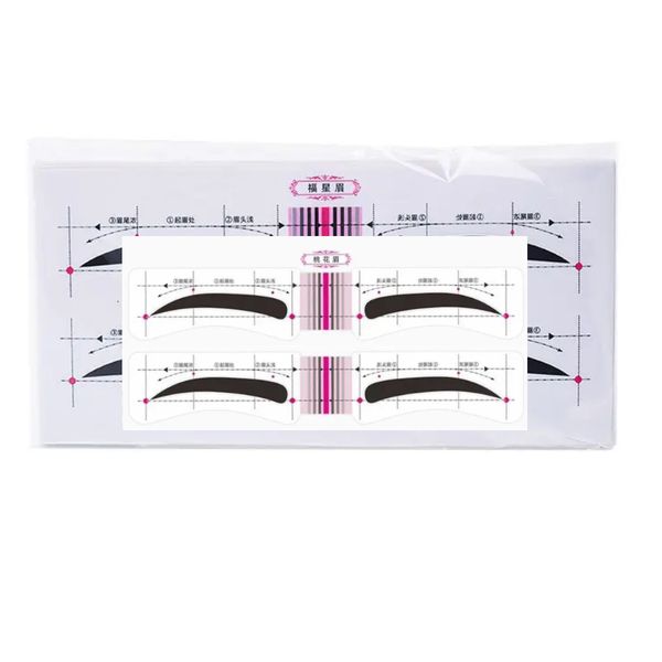 Eyebrow Stencil Stickers Peach