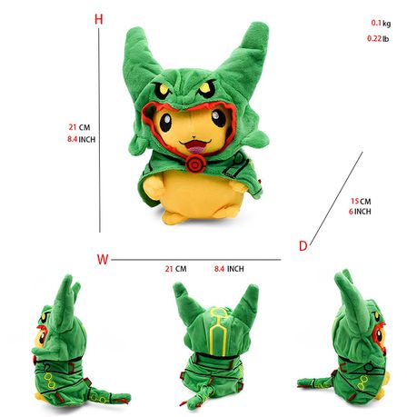 Pikachu rayquaza plush deals