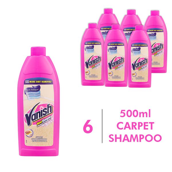 Vanish 5 x 500ml, Power 02 Carpet Stain Remover Shampoo