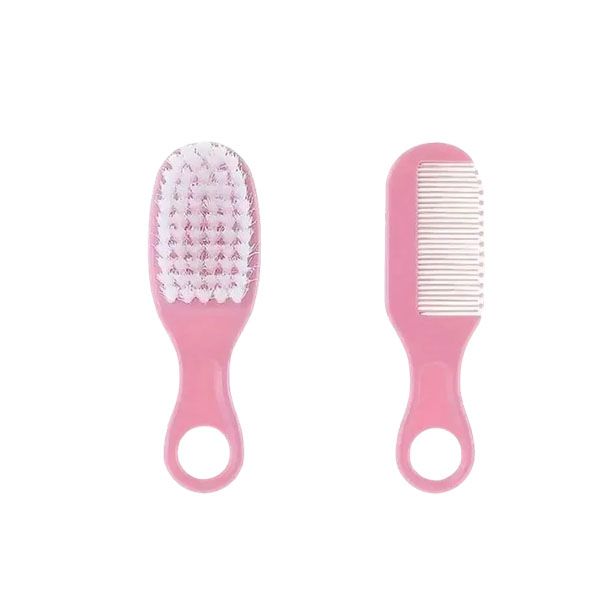Baby Hair Brush &amp; Comb Set - Soft Newborn Scalp Care for Bath Time