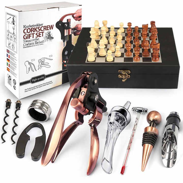 10▢LOU REED THE ボックスセット IY0513-1 Modern Wine Accessory Sets Supply Wooden Box Gift Set | Shop Today