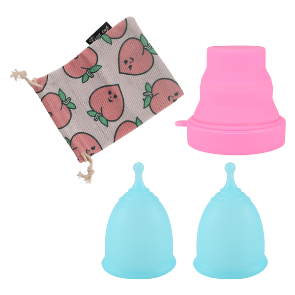 4Pcs/Set Menstrual Cup for Hygiene Silicone Cup L Transparent