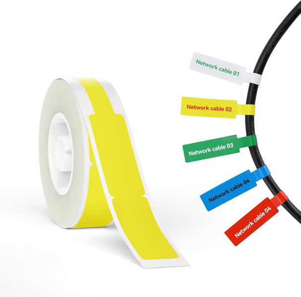 Niimbot 12.5×109mm-65 Yellow Cable Tag Thermal Label For D11 / D110 Printer