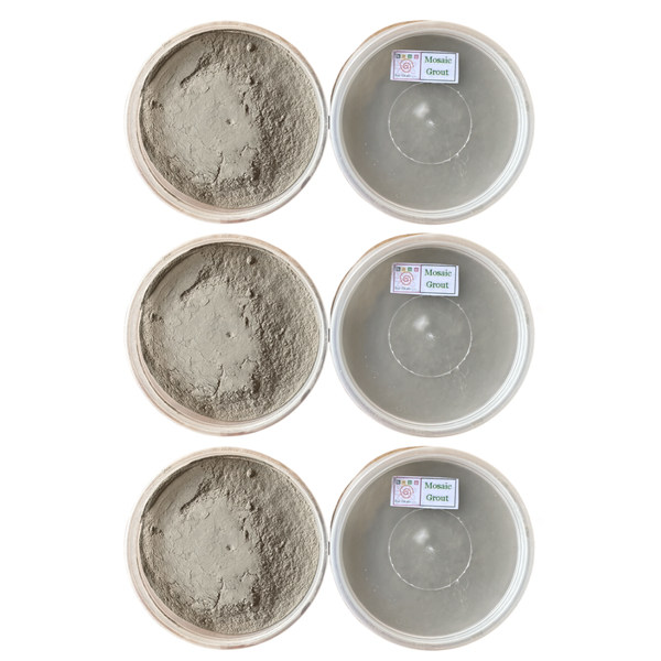 Mosaic Grout - 6 x 250ml Light Grey Grout