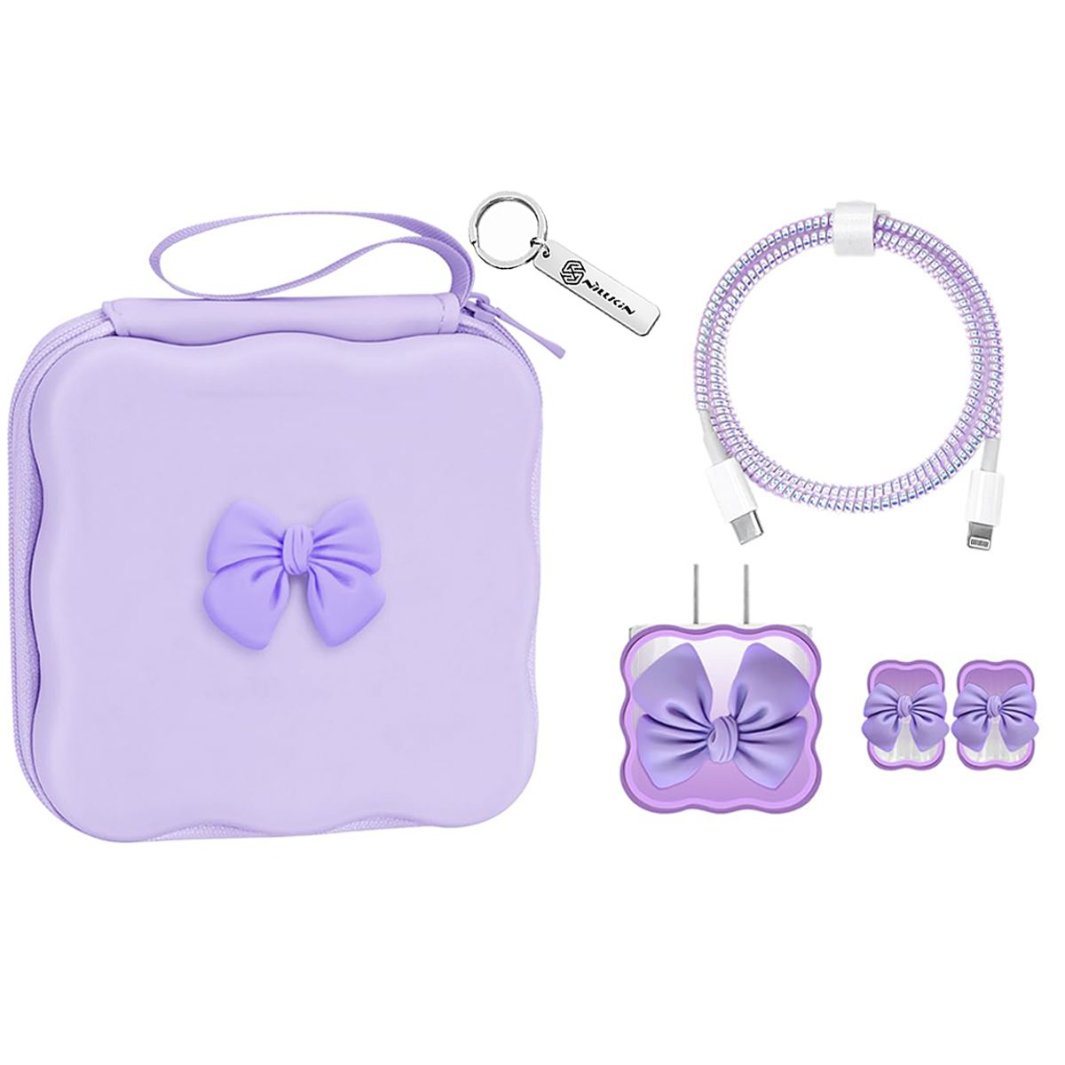 Universal Cable Organiser Bag with Charging Cable Protection Sleeve Set