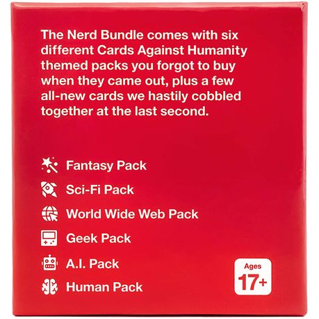 AI WWW Fantasy Sci-FI Geek Cards Against Humanity: Nerd Bundle Pack: Human 