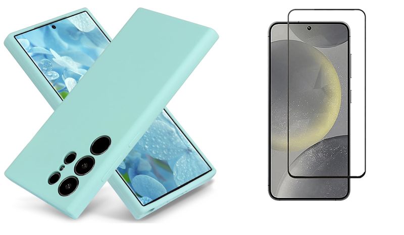 Mint TPU Case &amp; Screen Protector Combo For Samsung Galaxy S22 &amp; S22 Ultra
