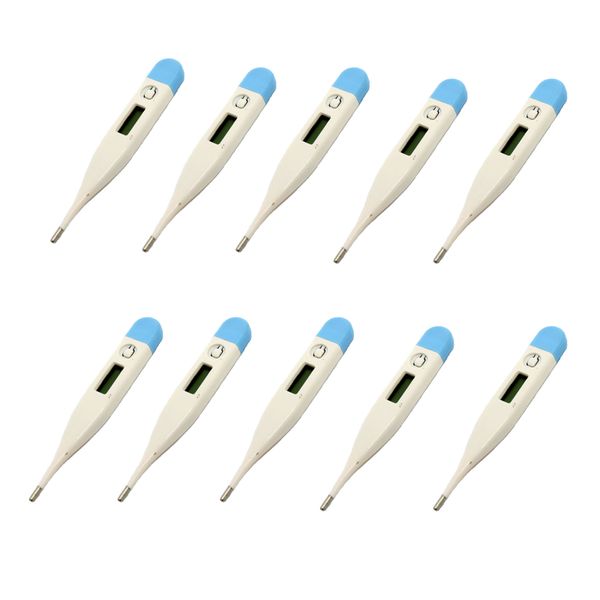 Portable Digital Thermometer With Storage Case &amp; Batteries - 10 Pack