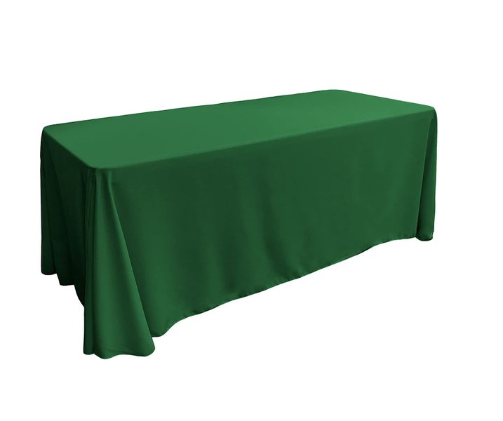 Polyester Rectangular Tablecloth (Emerald Green Linen)