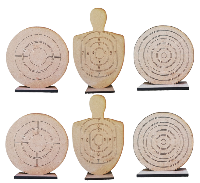 Nerf Gun Target Practice-Wooden Target-6 Pack