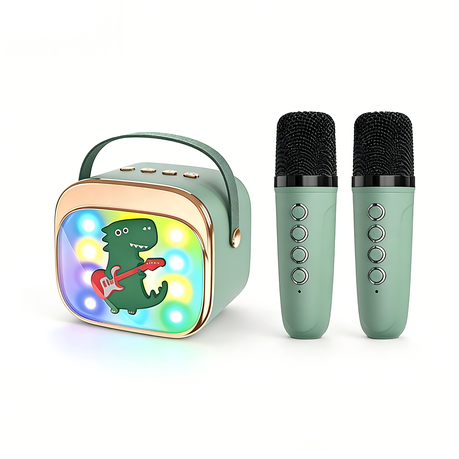 All-in-One Bluetooth Wireless Microphone Portable LED Speaker Image
