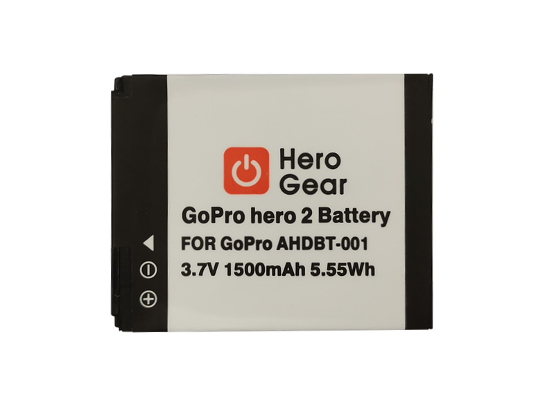 1500mAh Battery for GoPro Hero HD Hero, Hero 2 Pro, Part No AHDBT-001, etc.