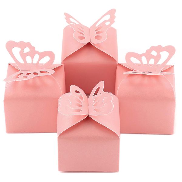 50PCS Butterfly Favor Boxes Baby Shower Small Candy Box Wedding Party Gift