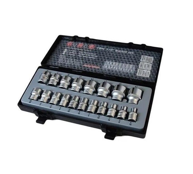 Force 1/2'' Hex Socket Set SAE 19 Piece