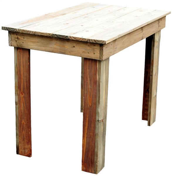 Rustic 1mx62cm Table for Patio or Dining Room Made From Wood