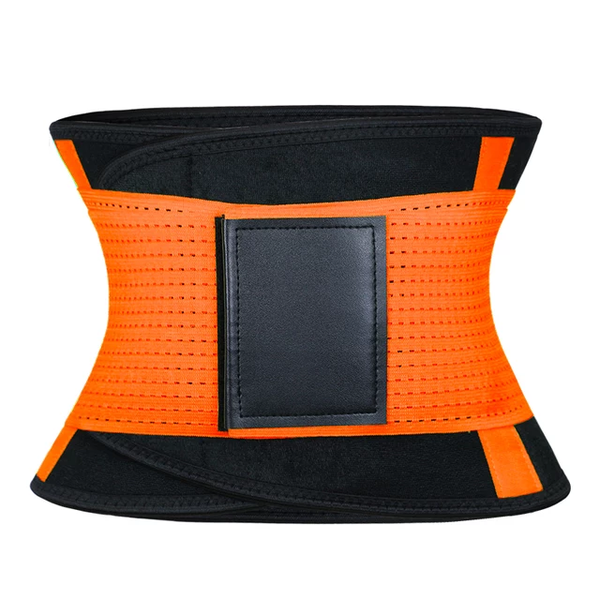 Waist Trimmer Corset Belt with Stretch Belt - Orange - Black / Orange - S