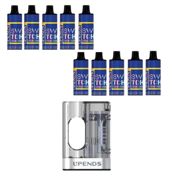 Upends Switch Disposable Vape Pods 50mg with Battery-Blue Razz Lemonade x10