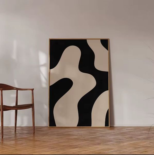 Canvas Wall art: Single- Curved Abstract